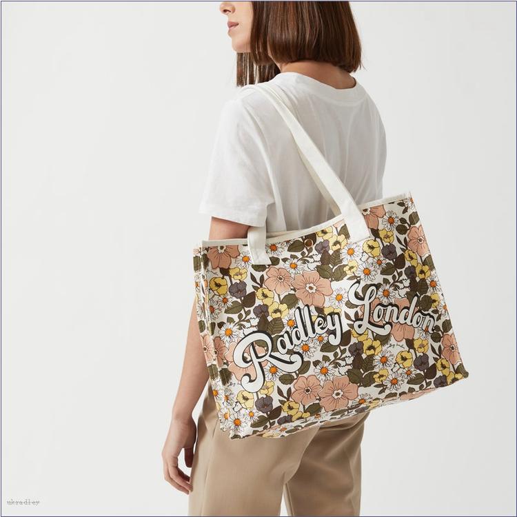  BAGRadleyUK 60s Floral, Large Open Top Tote Bag