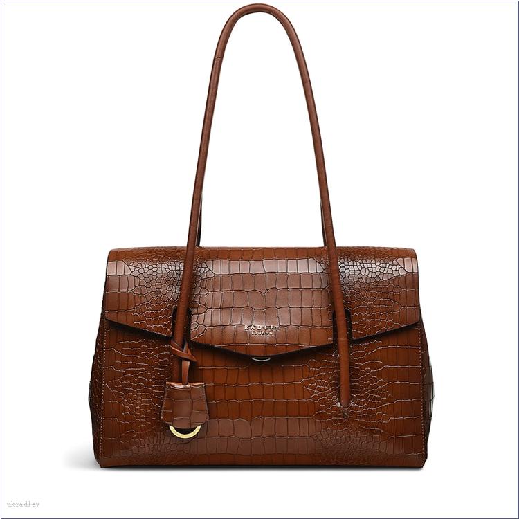  BAGRadleyUK Apsley Road - Faux Croc, Large Flapover Tote