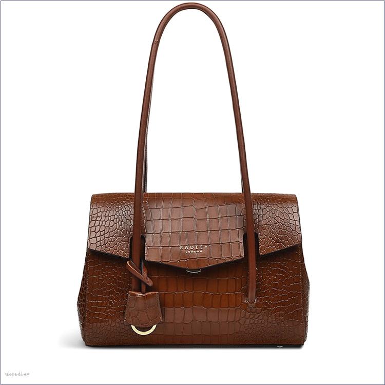  BAGRadleyUK Apsley Road - Faux Croc, Medium Flapover Tote