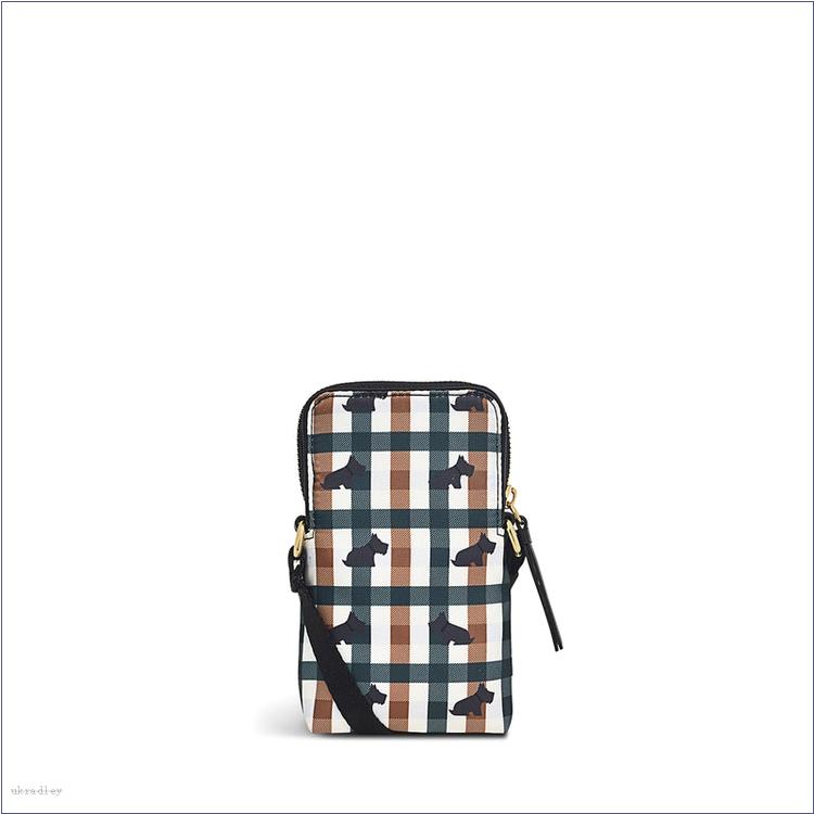  BAGRadleyUK Finsbury Park - Checked Dog, Medium Zip-Around Phone Cross Body