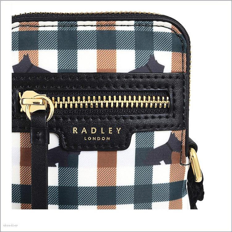  BAGRadleyUK Finsbury Park - Checked Dog, Medium Zip-Around Phone Cross Body