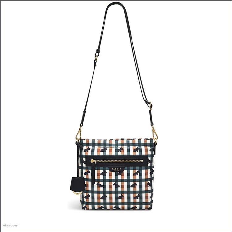  BAGRadleyUK Finsbury Park - Checked Dog, Small Zip-Top Cross Body