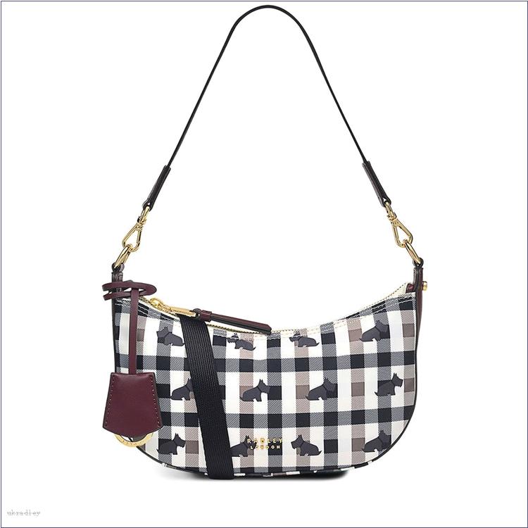  BAGRadleyUK Finsbury Park - Checked Dog, Small Zip-Top Shoulder Bag