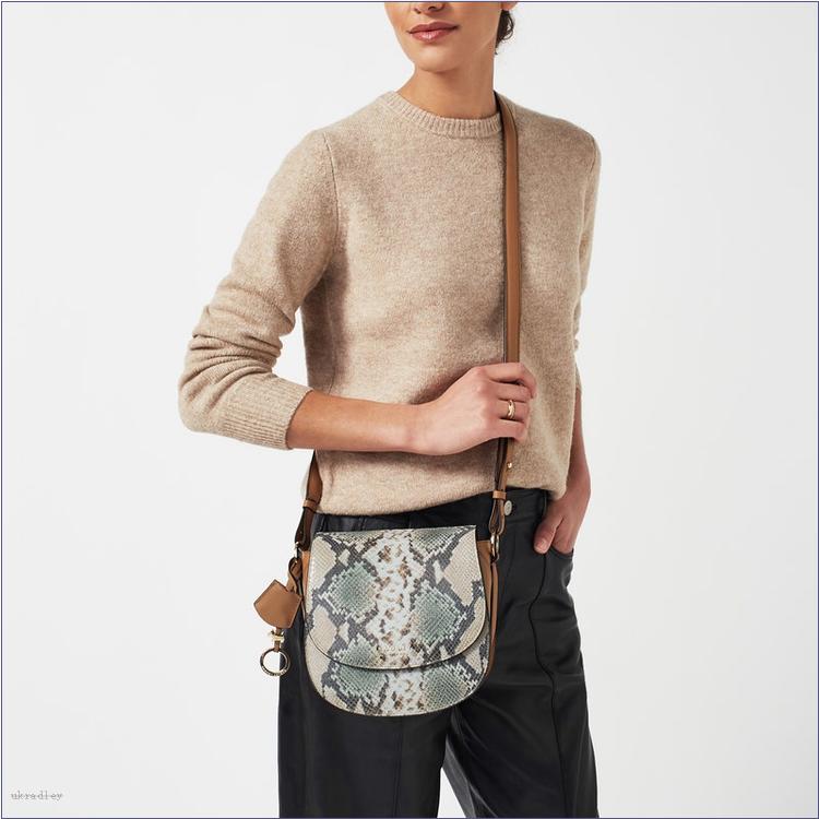  BAGRadleyUK Liverpool Street 2.0 - Faux Snake, Medium Flapover Cross Body