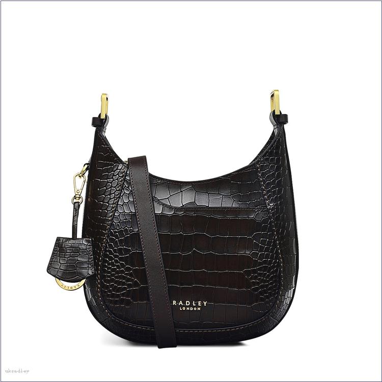  BAGRadleyUK London Pockets 2.0 - Faux Croc, Small Ziptop Crossbody