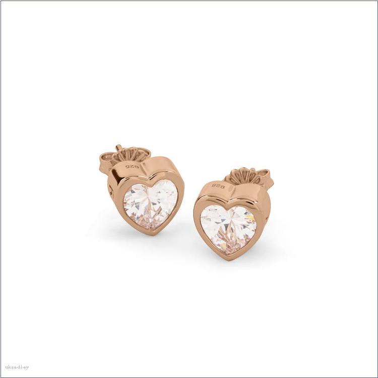  BAGRadleyUK Love BAGRadleyUK, Clear Stone Heart Earrings