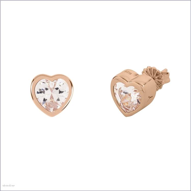  BAGRadleyUK Love BAGRadleyUK, Clear Stone Heart Earrings