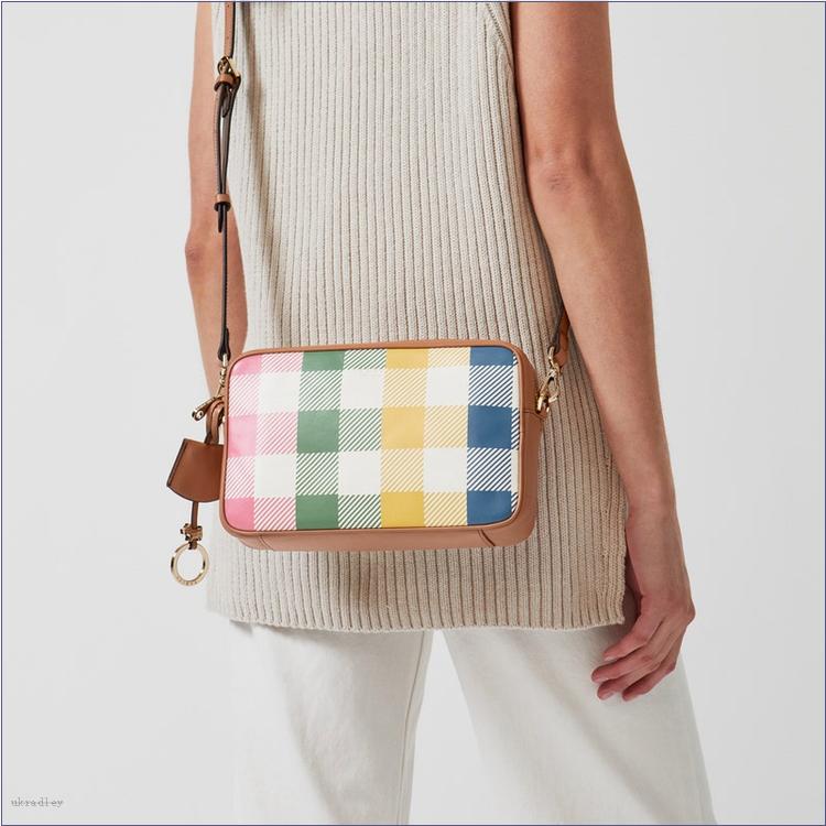  BAGRadleyUK Manor Grove - Gingham, Small Ziptop Camera Bag