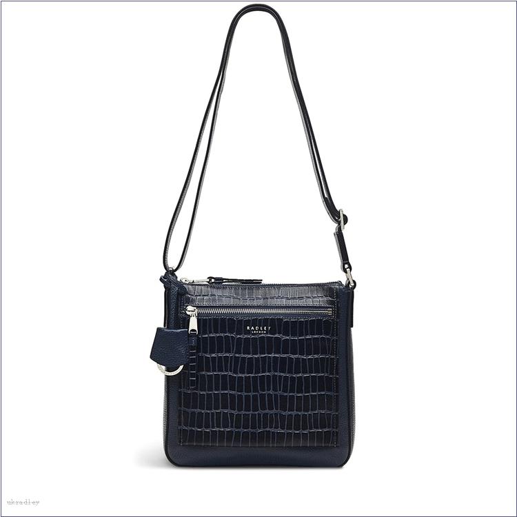  BAGRadleyUK Pear Gardens - Faux Croc, Small Ziptop Crossbody