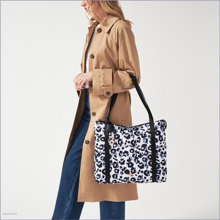  BAGRadleyUK BAGRadleyUK 24/7 Leopard, Medium Zip-Top Shoulder