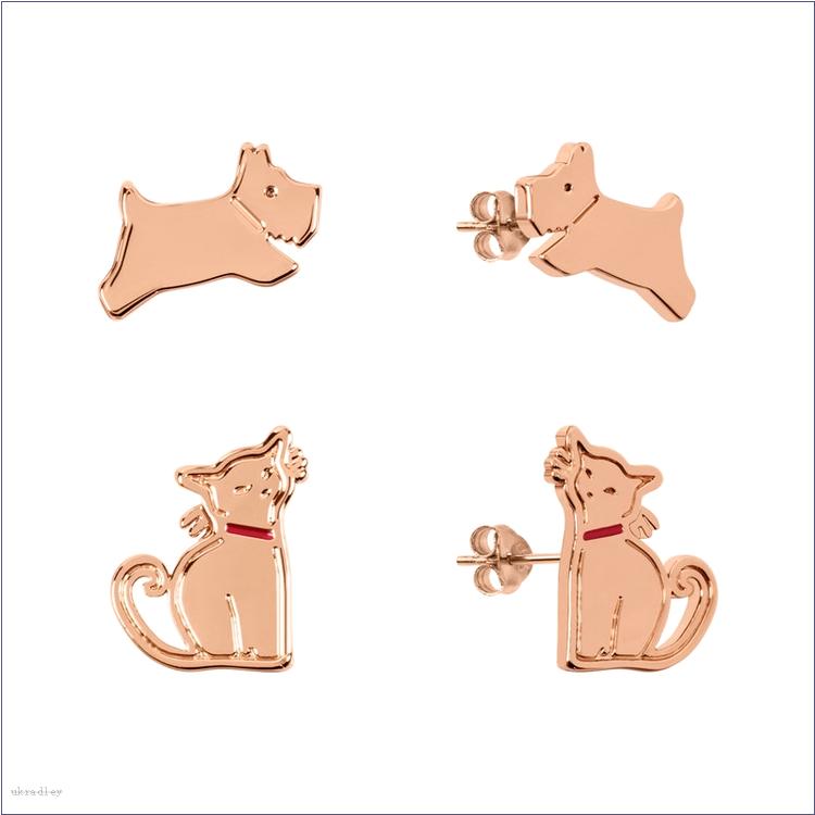  BAGRadleyUK BAGRadleyUK And Friends, Cat And Dog Twin Pack Earrings