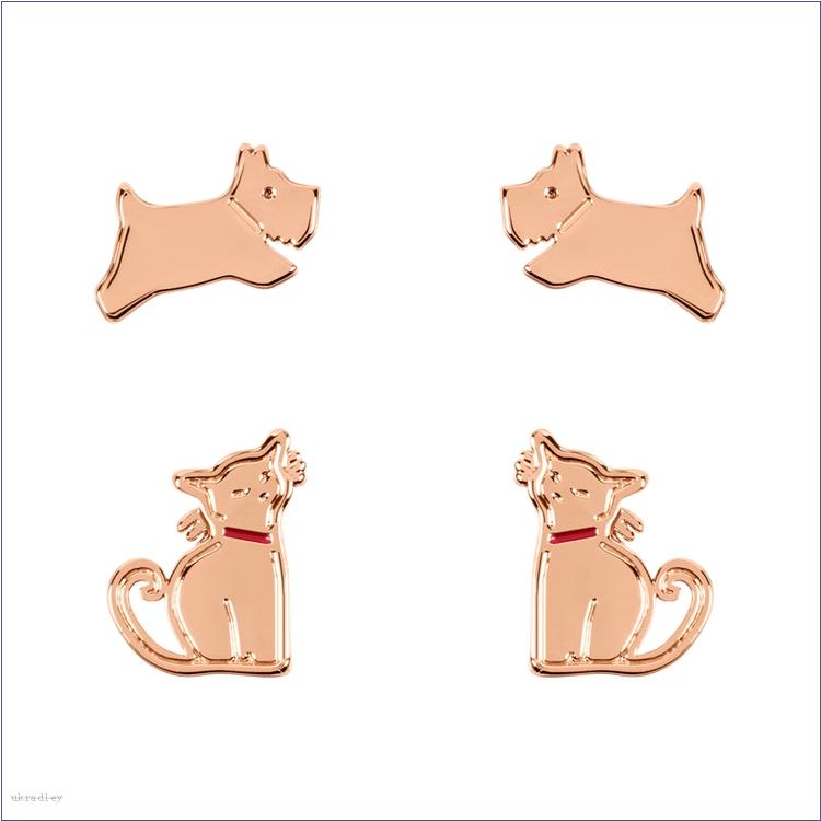  BAGRadleyUK BAGRadleyUK And Friends, Cat And Dog Twin Pack Earrings